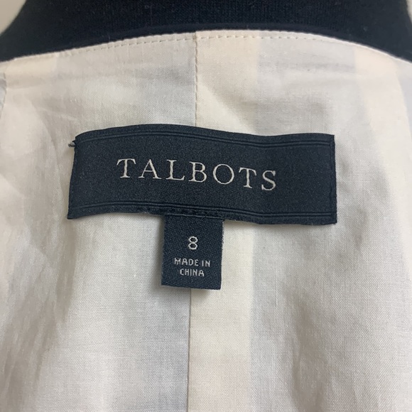 Talbots Black and cream Jacket, Size 8, 51% Cotton, 49% Nylon, Lining 100… - Picture 9 of 9
